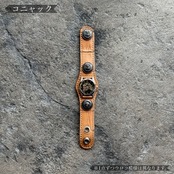 ウォッチブレス スリーコンチョ クロコダイル(コニャック)