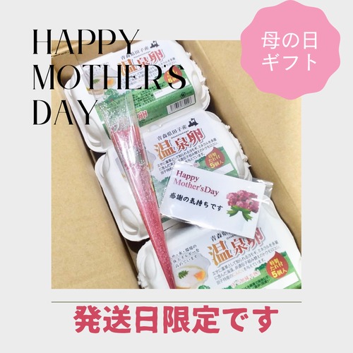 【Happy　Mother′s　Day】早割　母の日ギフト！！10％OFF【～4/30（火）までのご注文限定】　絶品たまごギフトセット  緑の一番星　温泉卵　15個（5個入り×3パック）専用タレ付き