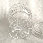 ガラスのボンボニエール　コンポティエ　蓋付き小物入れ　 12otds5