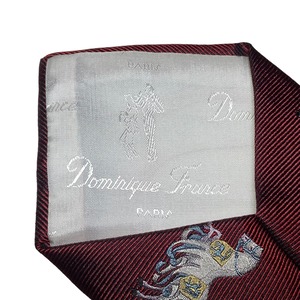 DOMINIQUE FRANCE horse woven silk tie