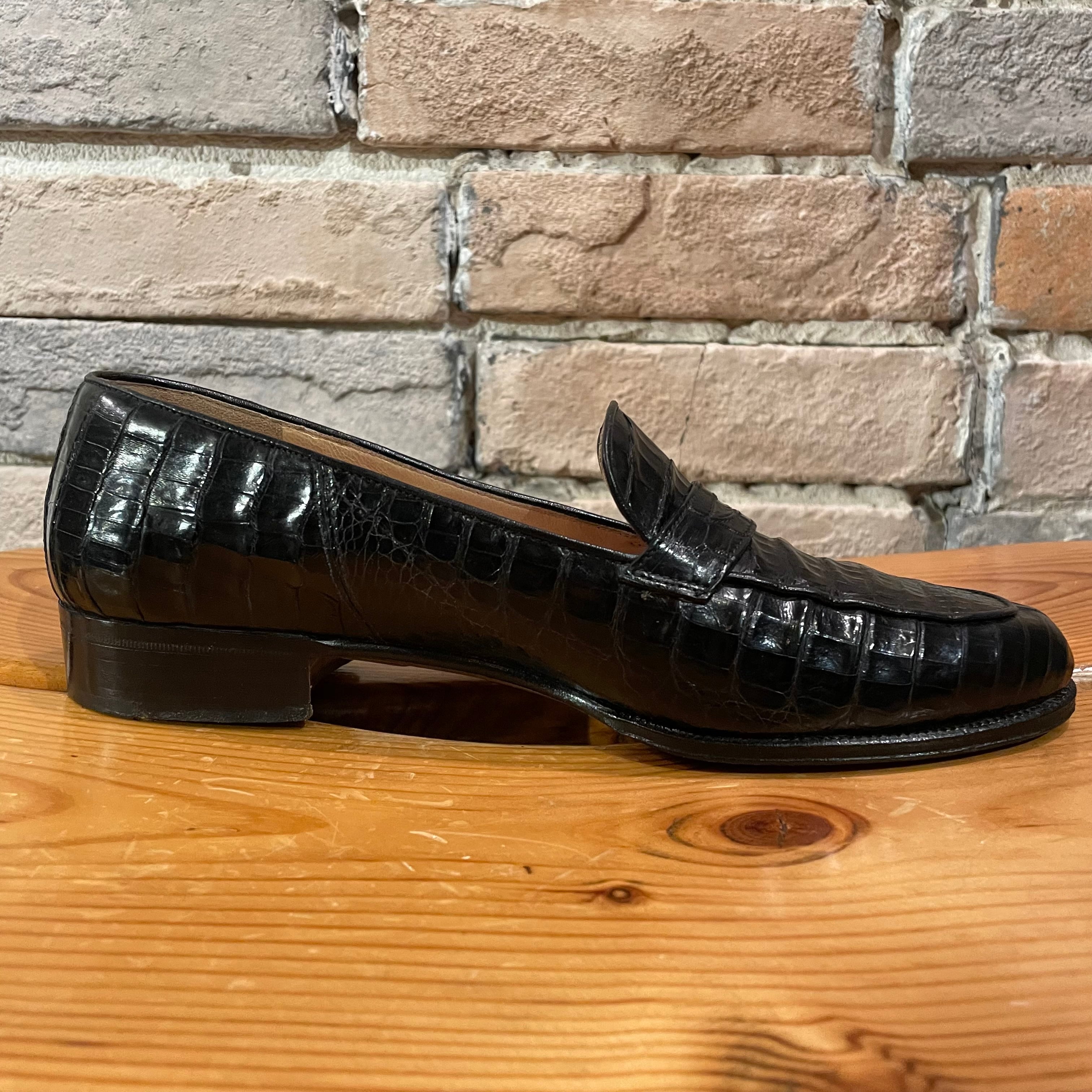 Tanino crisci size36 “black alligator coin loafer” イタリア製