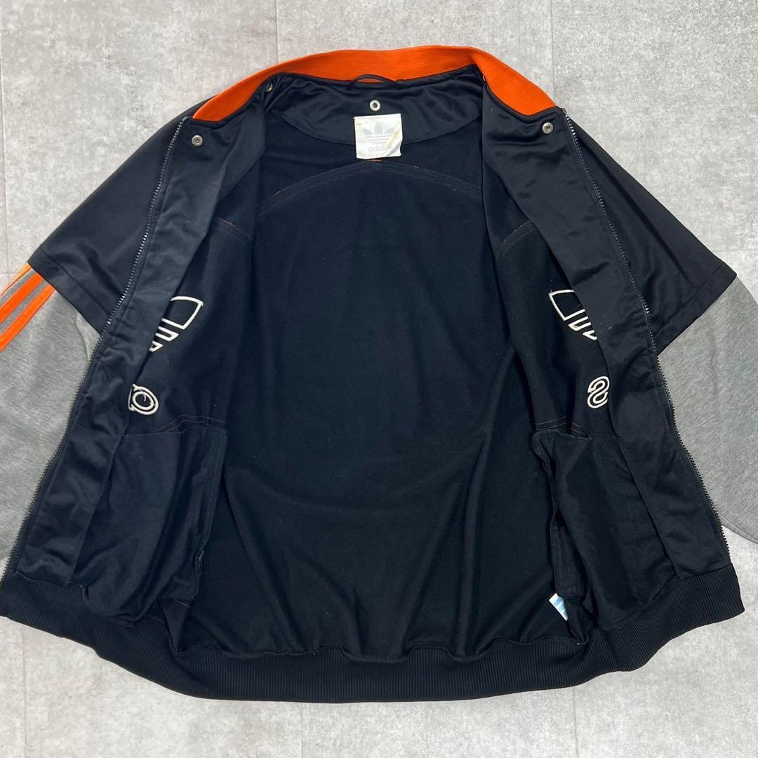 アディダス トラックジャケット ジャージ オレンジ ブラック 80s 90s
