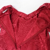 【美品 社交ダンス衣装】上下セット レッスンウェア 練習着 Dance Fashion Pier 赤 レッド プリーツ 華やか レオタード 上品