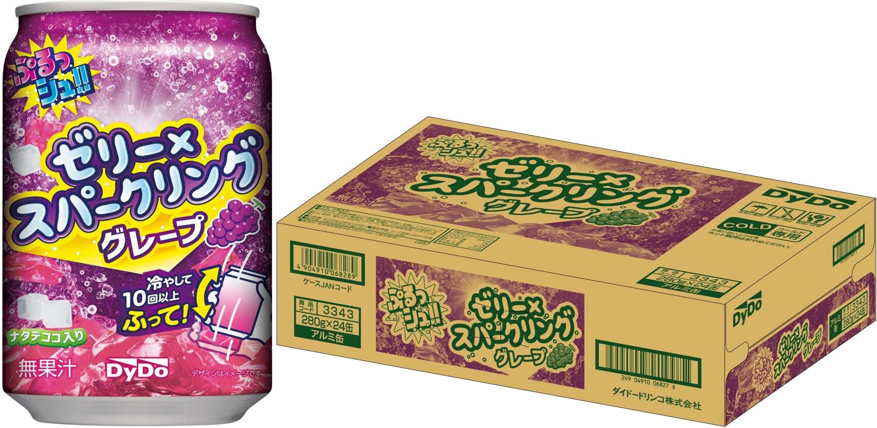 【新着特価】ダイドードリンコ ぷるっシュ!! ゼリー×スパークリング 味わいグレープ 280g ×24本