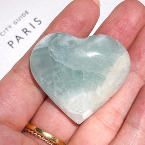 Caribbean Blue Calcite Heart 21 ✧ カリビアンブルーカルサイト