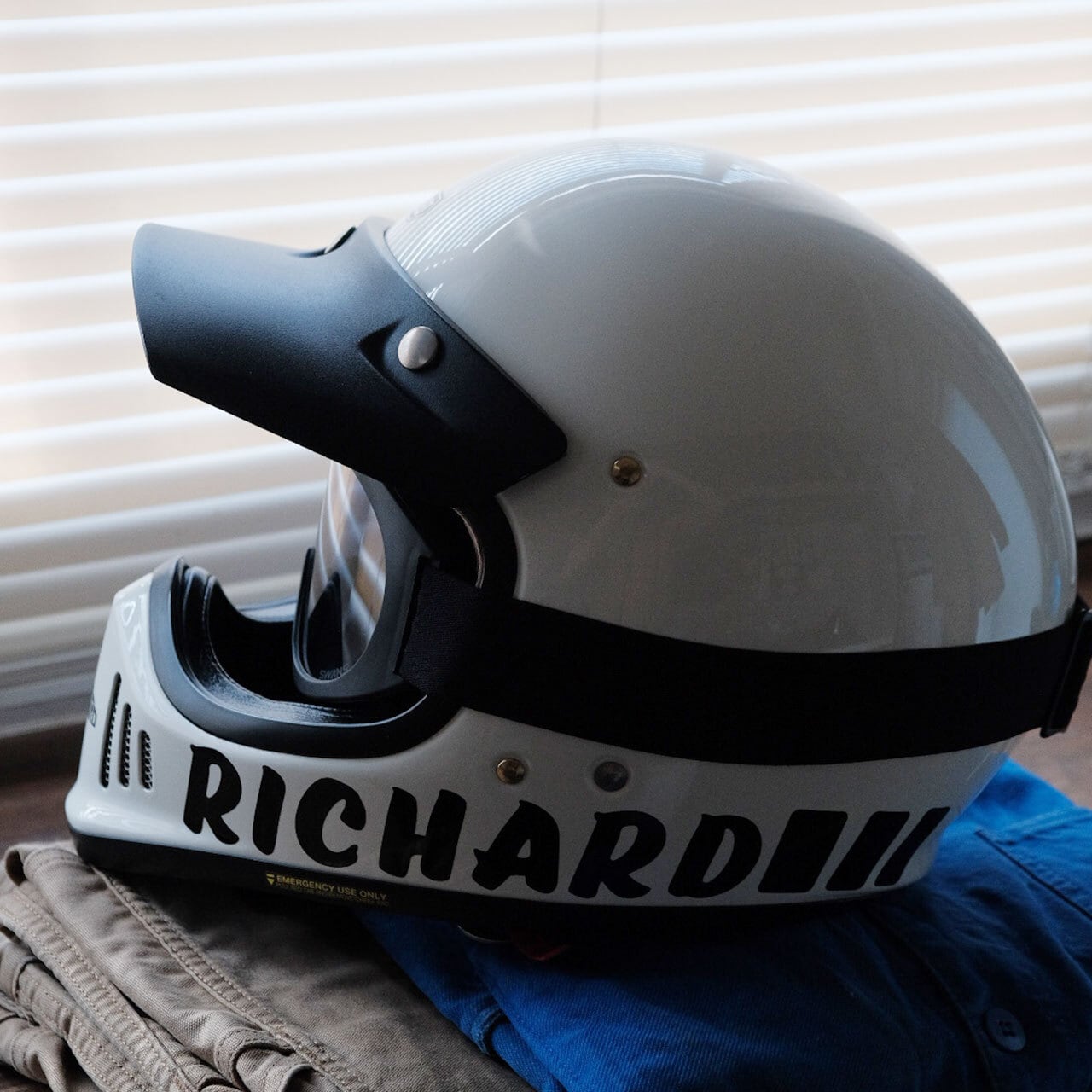SHOEI EX-ZERO用 オリジナル名入れデカール + イナズマ | Richard-Handmade