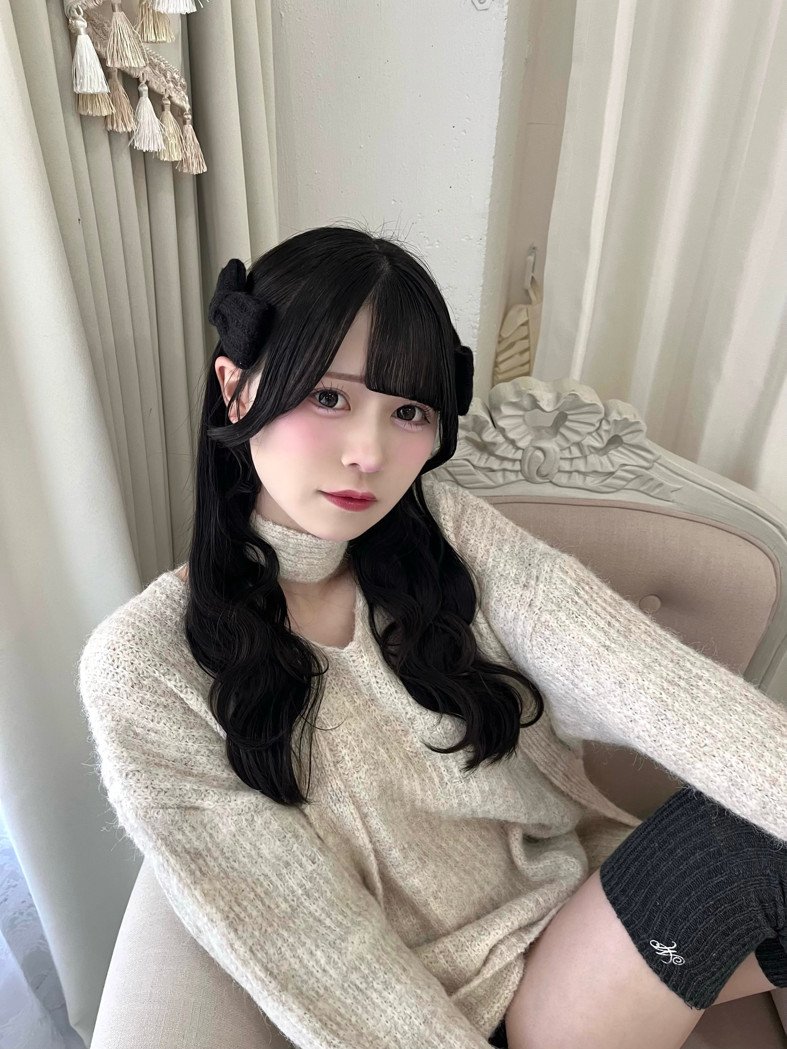 【LAST2】M loose choker knit