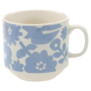 【特価処分】【2025】Wpc. Patterns スタッキングマグカップ 花と鳥ブルー W161-9150-204