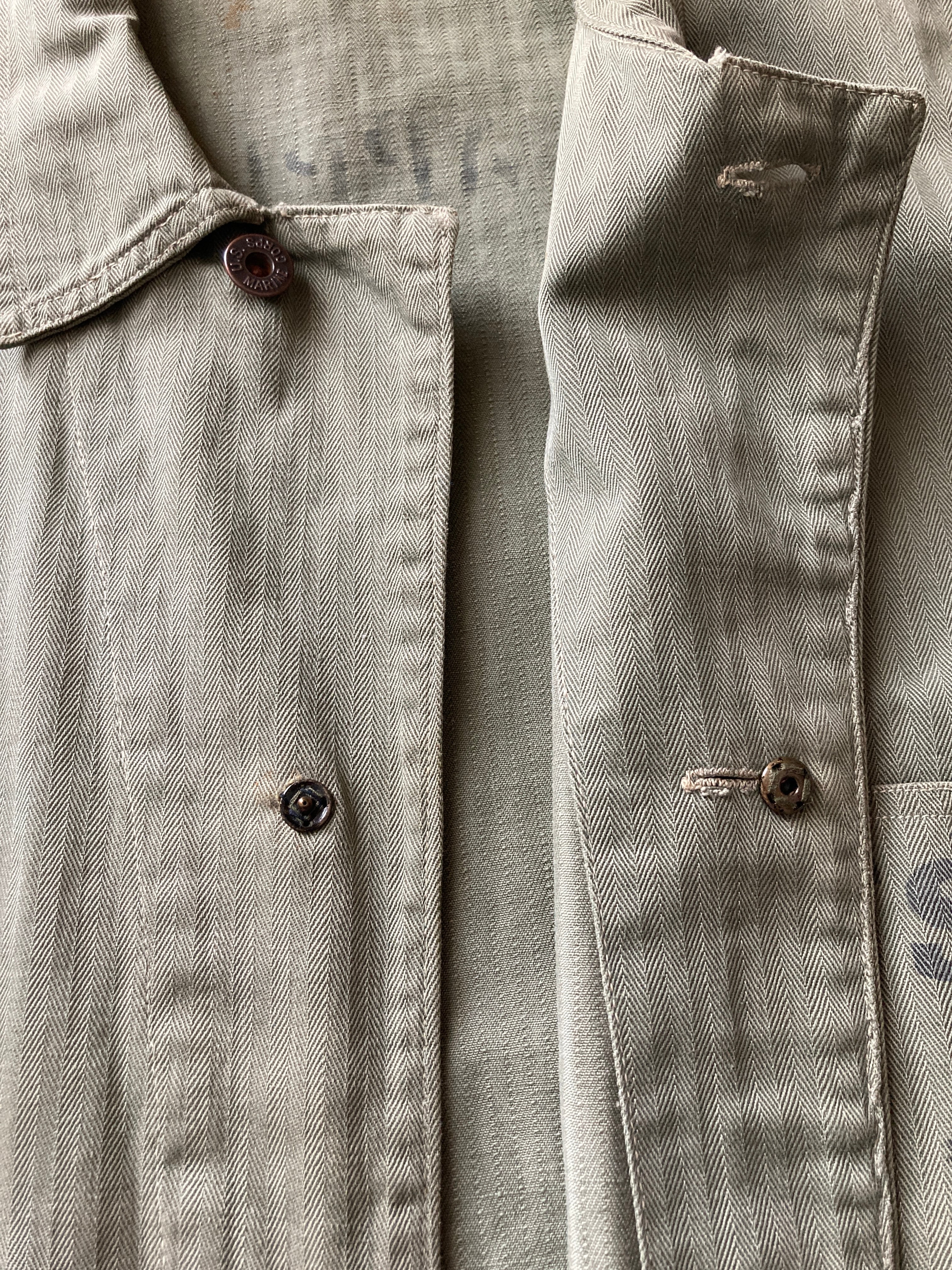 RRL/U.S.M.C HBT JACKET/カバーオール 月桂樹ボタン｜メンズ