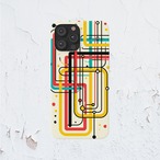 受注生産 iPhoneケース カラフル路線図の都市マップ｜路線図風 UMAP040C