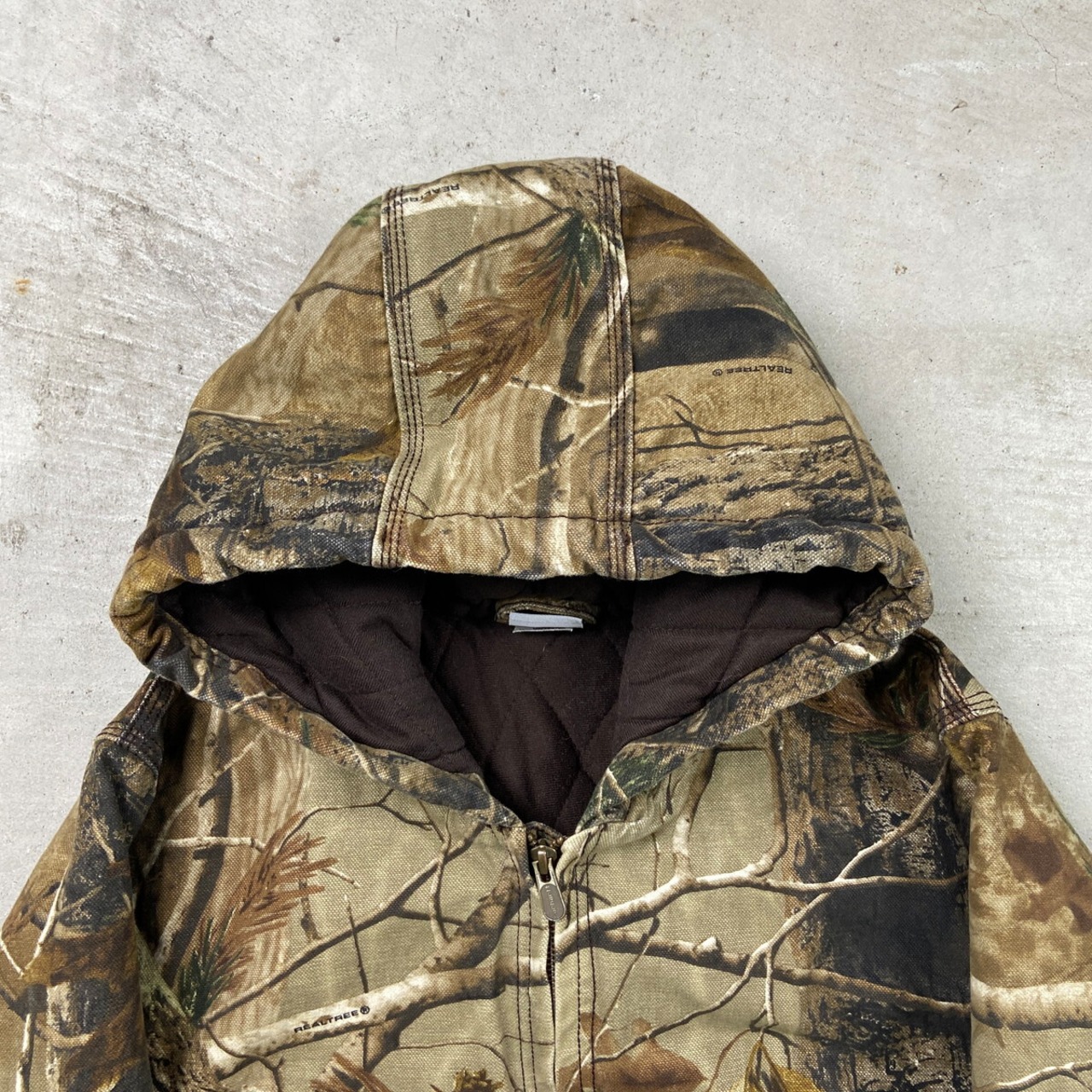 Kids】Carhartt カーハート ダック地 リアルツリーカモ 迷彩 