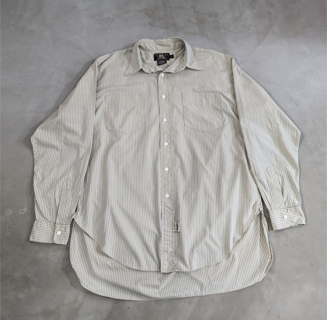 RRL cotton stripe shirt 小岩店