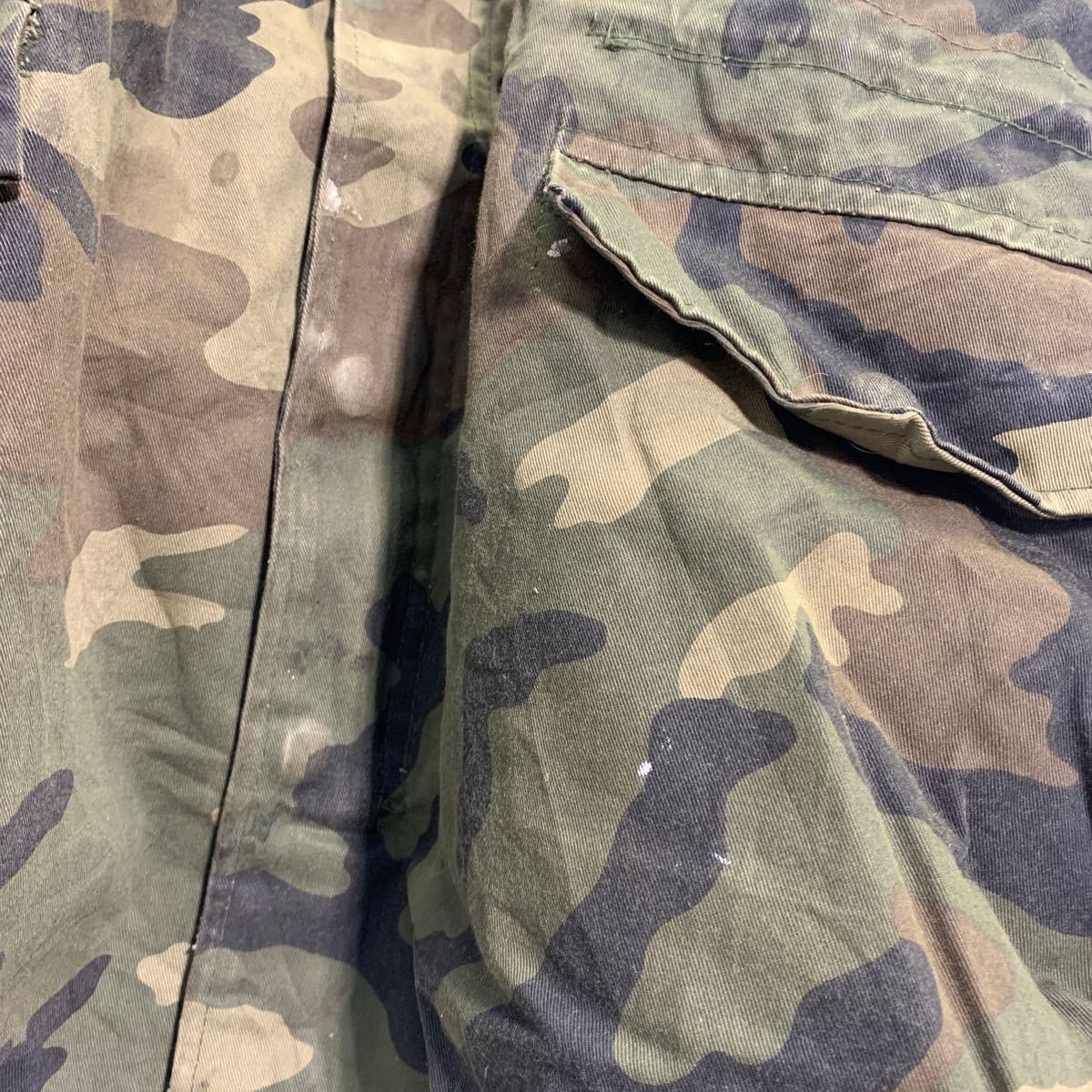 ミリタリージャケット L カモフラ 迷彩 ポケット 古着卸 アメリカ仕入