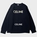 美品 CELINE セリーヌ 22AW オーバーサイズ リブ編み ウールニット クルーネックセーター エディ期 2A19R423P 黒 ブラック / J&NREUSE メンズ