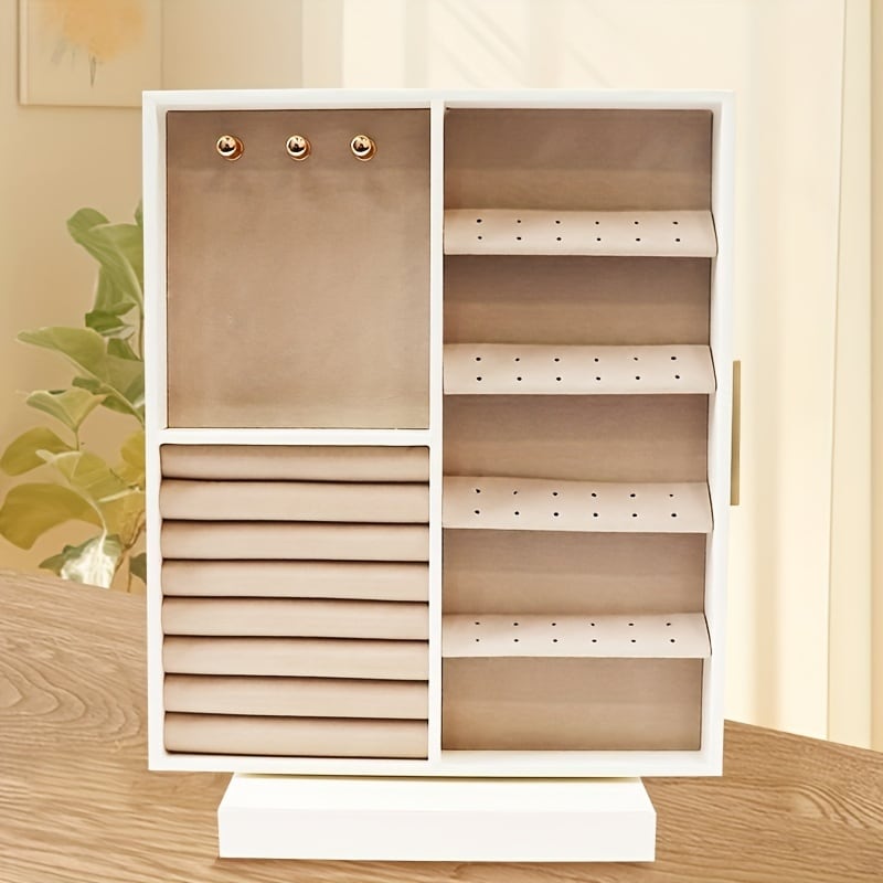 ジュエリー ボックス 360度 回転式 モダン シンプル 大容量 5段