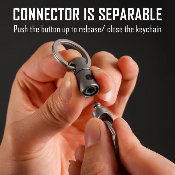 KeyUnity] KA24チタン両端回転式コネクター キーリング 分離式