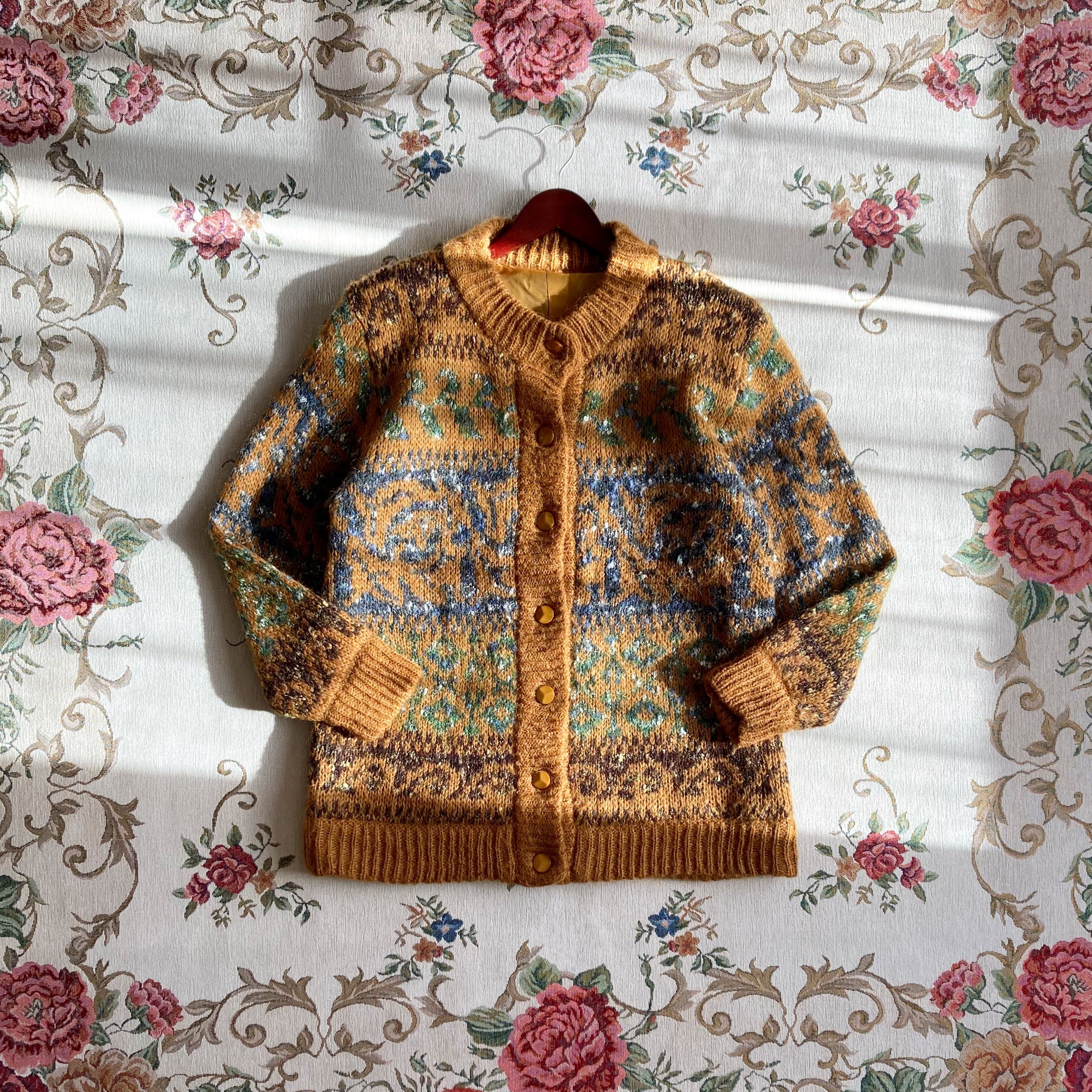 vintage retro color wool knit