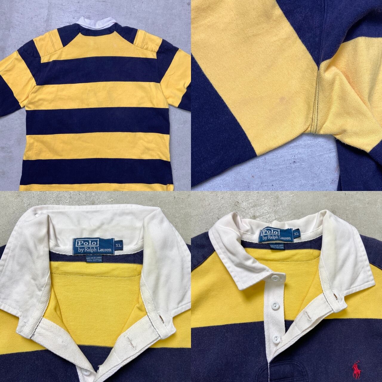 ポロバイラルフローレン　ラガーシャツ　古着　ビンテージ　90s ラグビー　L ポロバイラルフローレン ラガーシャツ 古着 ビンテージ 90s ラグビー L