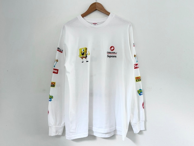2025SS Supreme × Sponge Bob Square Pants × Castelli Racing L/S Tee