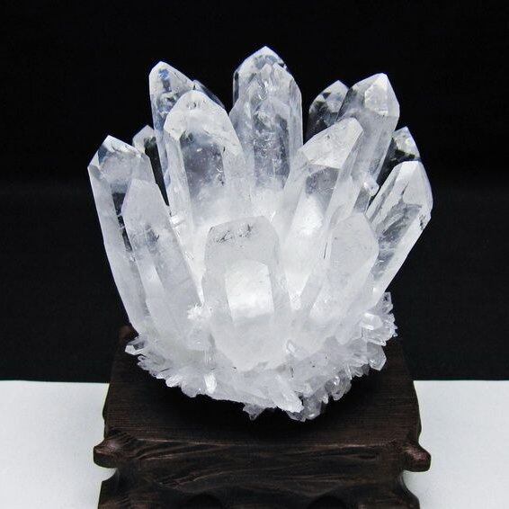 水晶 クラスター 水晶 原石 台座付属 一点物 182-8567