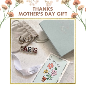【Mother's Day Special GIFT】Ouitoteレターブローチセット