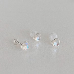 silver925 gloss heart pierce