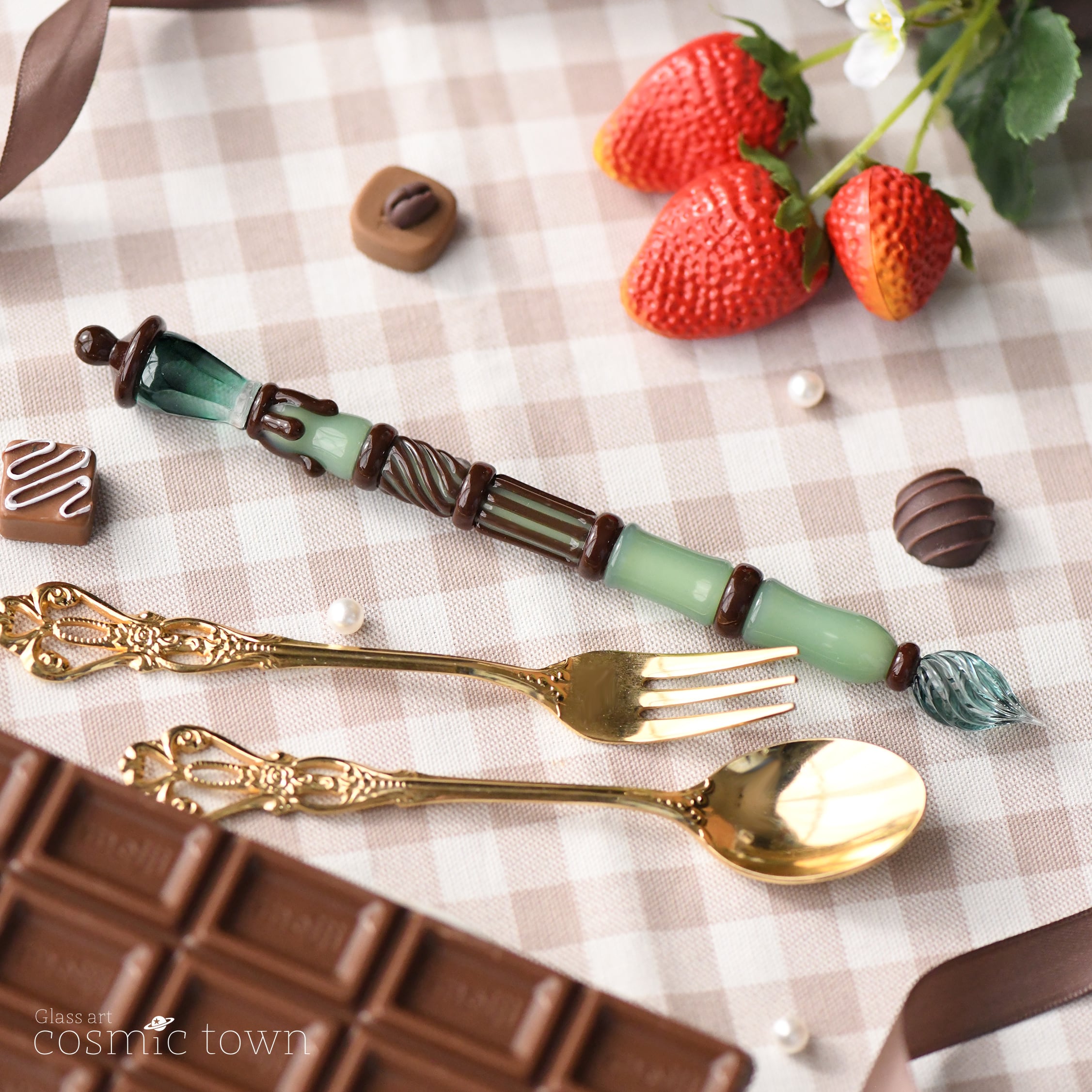 街灯ガラスペン / チョコミント【cosmic town】260124-1