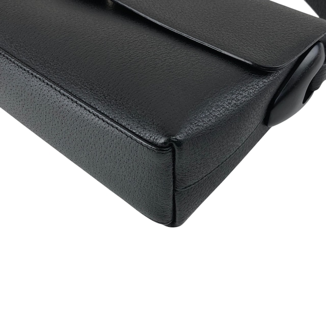 GUCCI グッチ ショルダーバッグ ブラック ロゴ レザー セミショルダーバッグ vintage ヴィンテージ オールド 33amgr