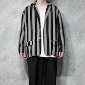 cotton stripe easy tailored jacket