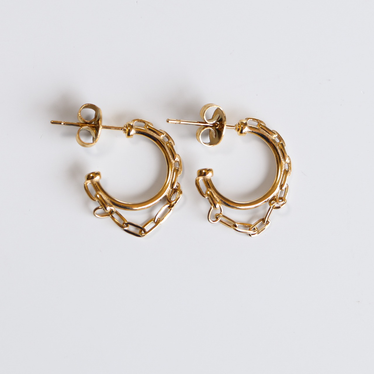 9/4(金)21時新作発売* stainless chain pierce