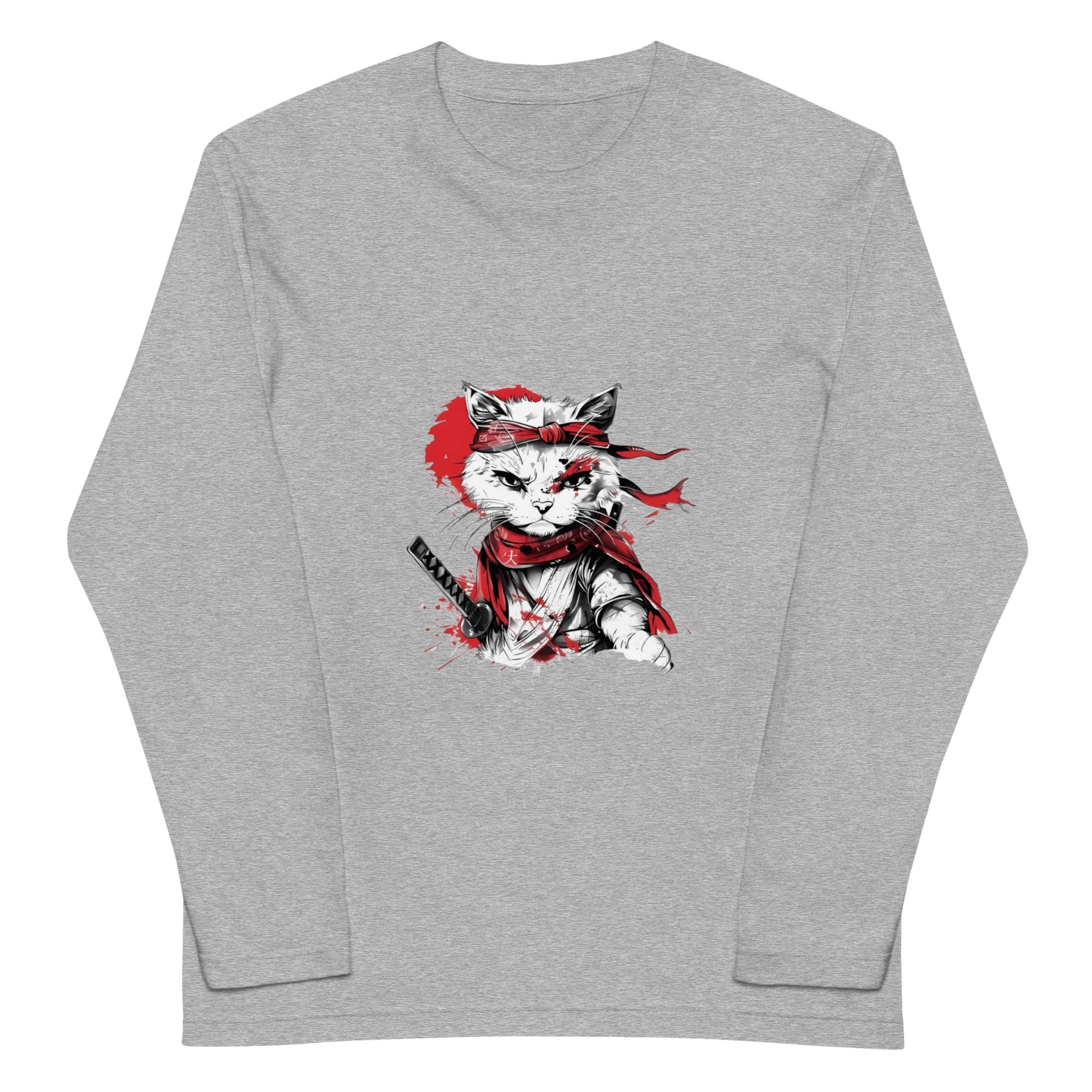 「刃猫・紅の一閃」長袖Tシャツ