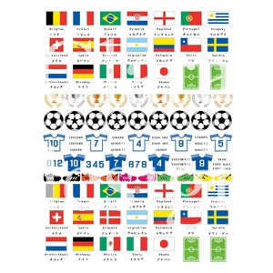 世界の国旗転写紙　サッカー強豪19か国！（在庫限りで終了）