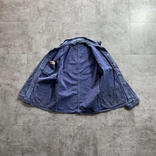 50s AU FUSIL 刺繍タグ モールスキン フレンチワークジャケット 詳細写真3