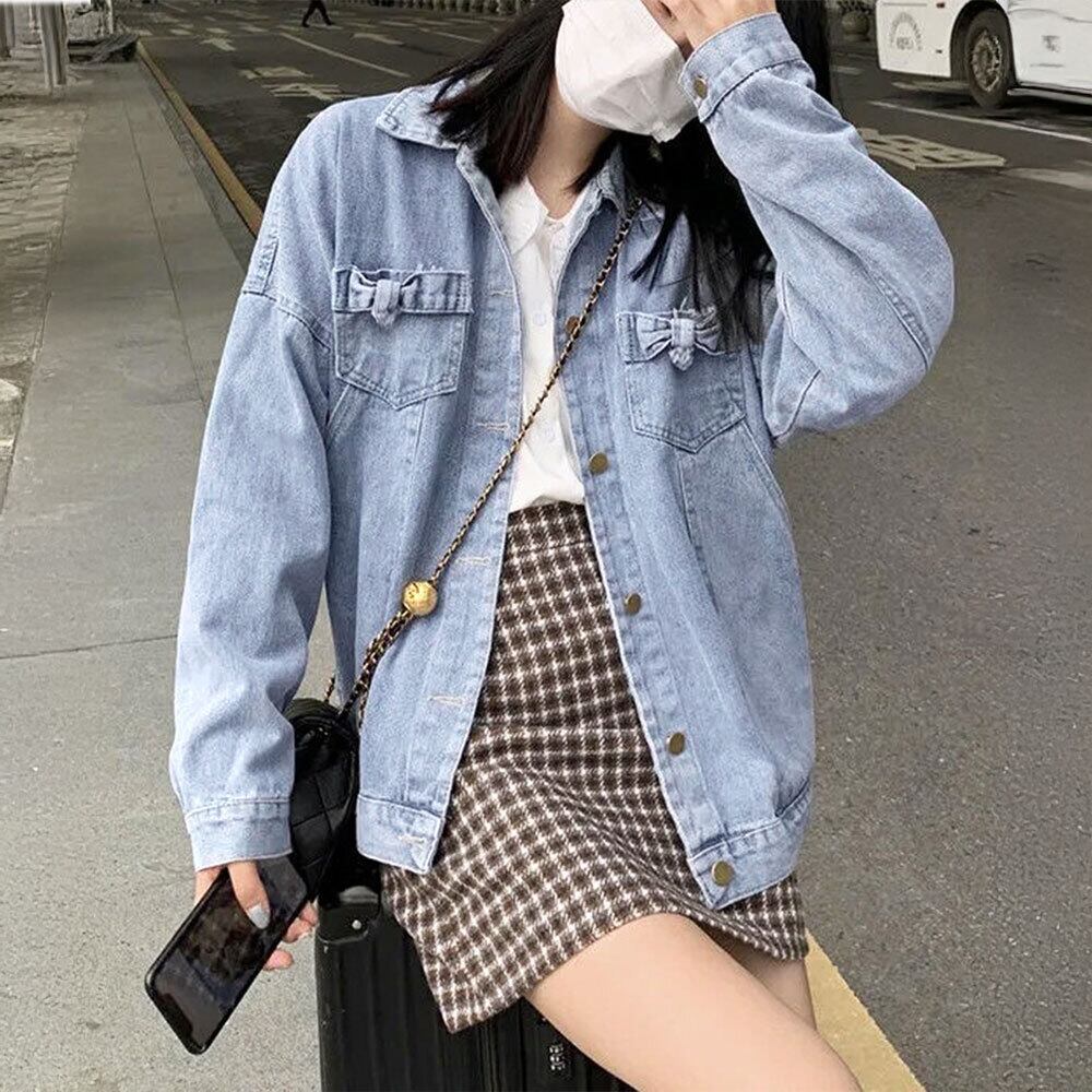 デニム ジャケット レディース 韓国 アウター ストリート 原宿系 