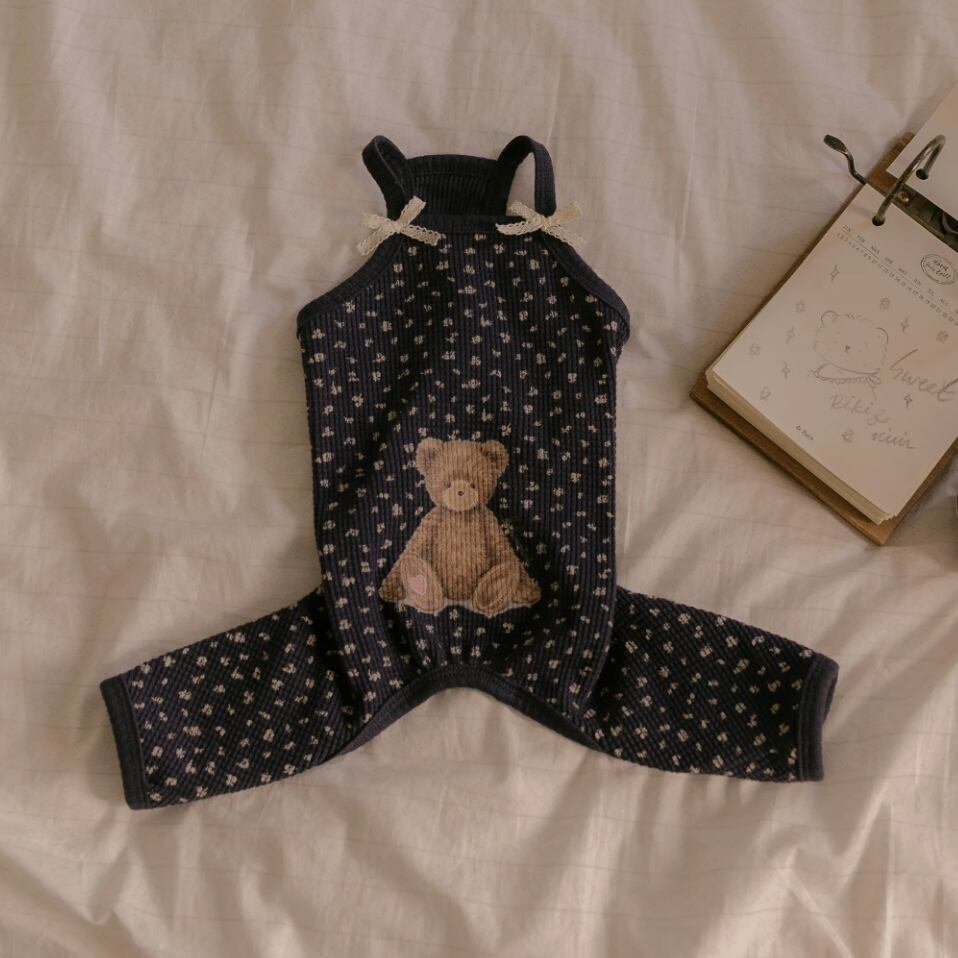 予約【kiki＆nini】Teddy Romper（Navy）