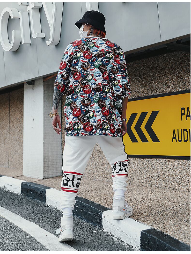 全1色 Tシャツ カットソー プリント カジュアル ストリート 