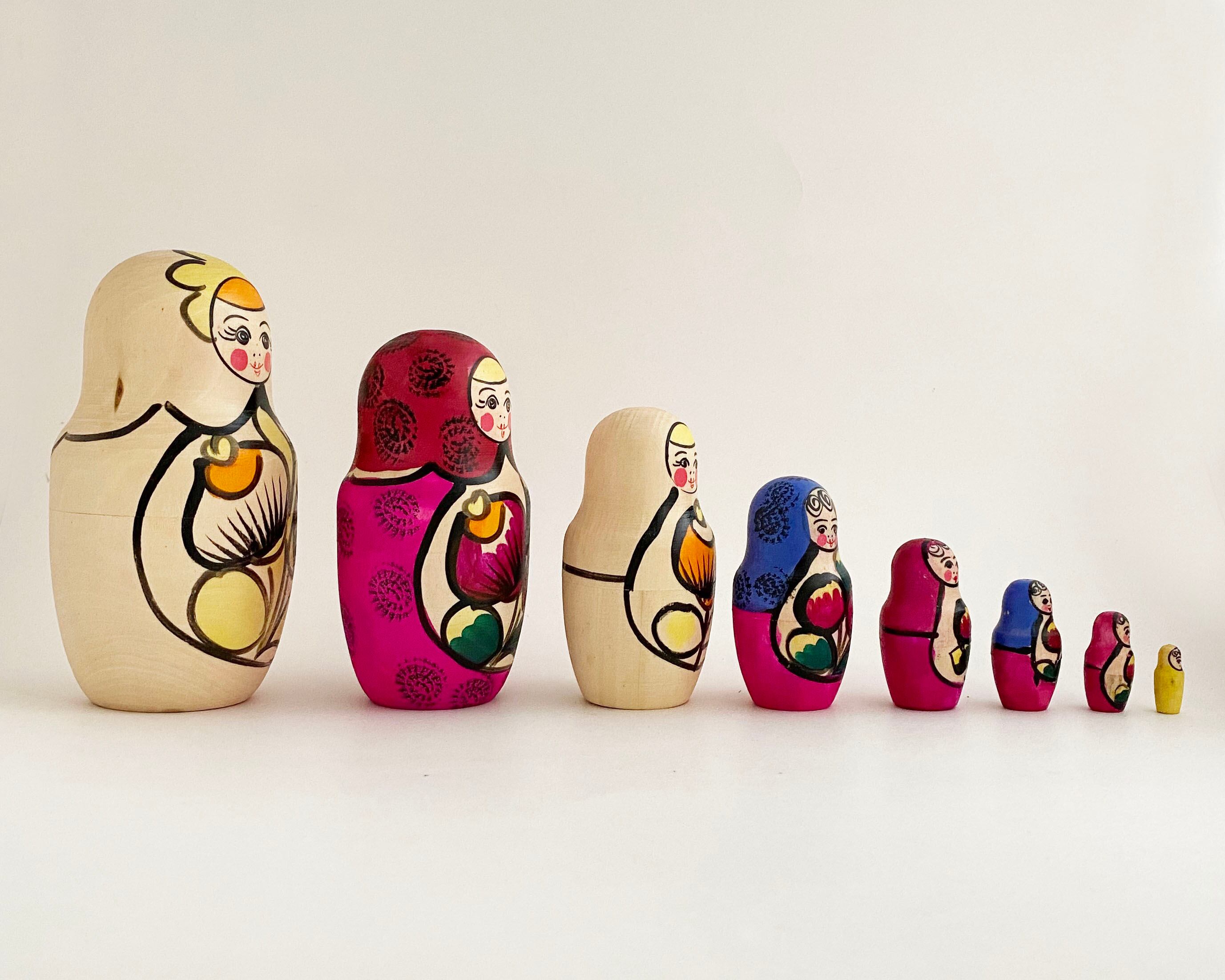 シンプル マイダン産マトリョーシカ / 8個組