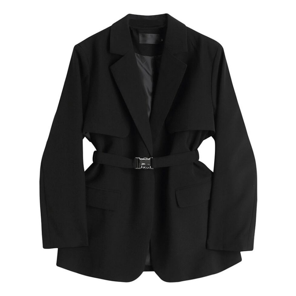 buckle belt tailored jacket / l0932