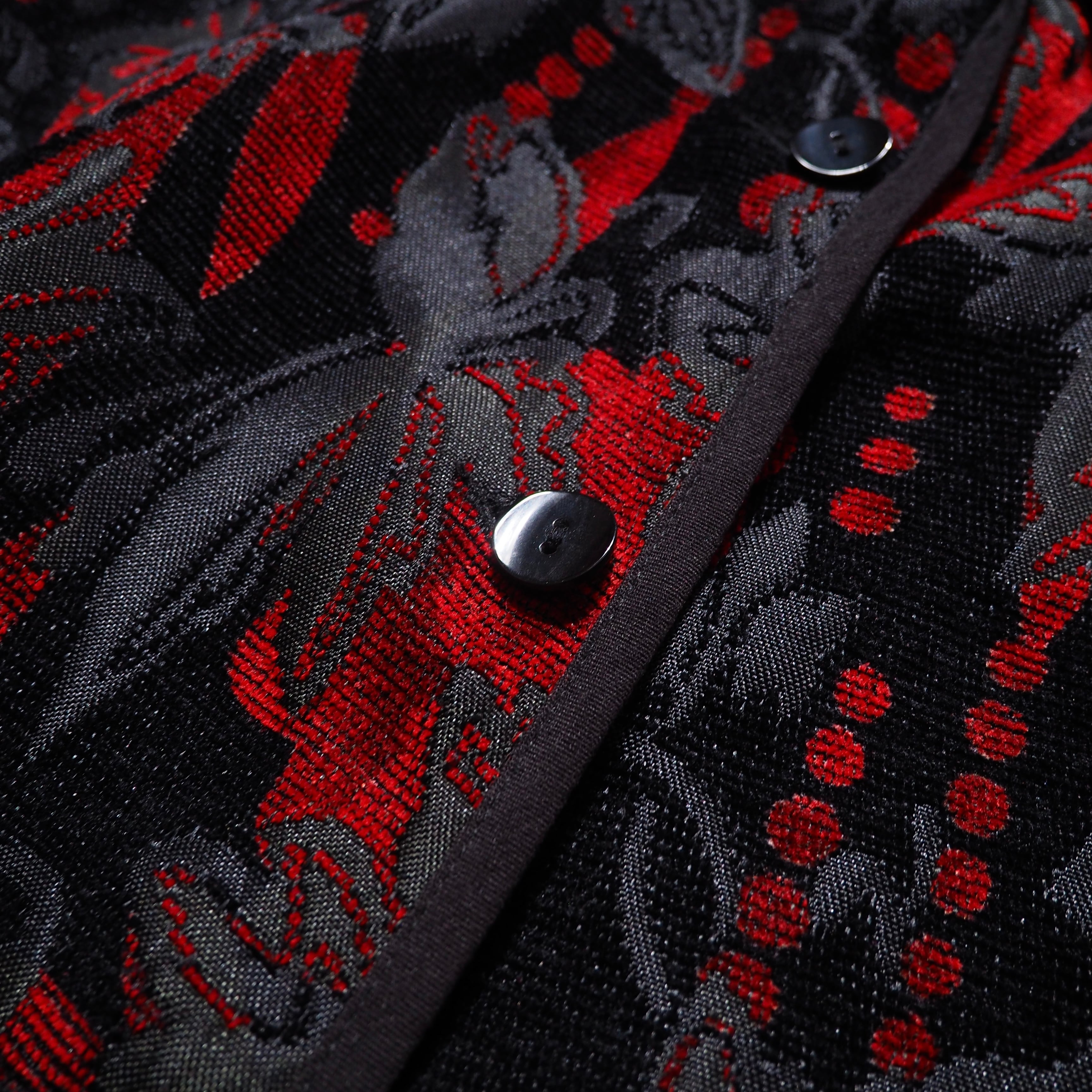 " 両面 - Reversible " Beautiful Flower Embbossed vintage Velours jacket