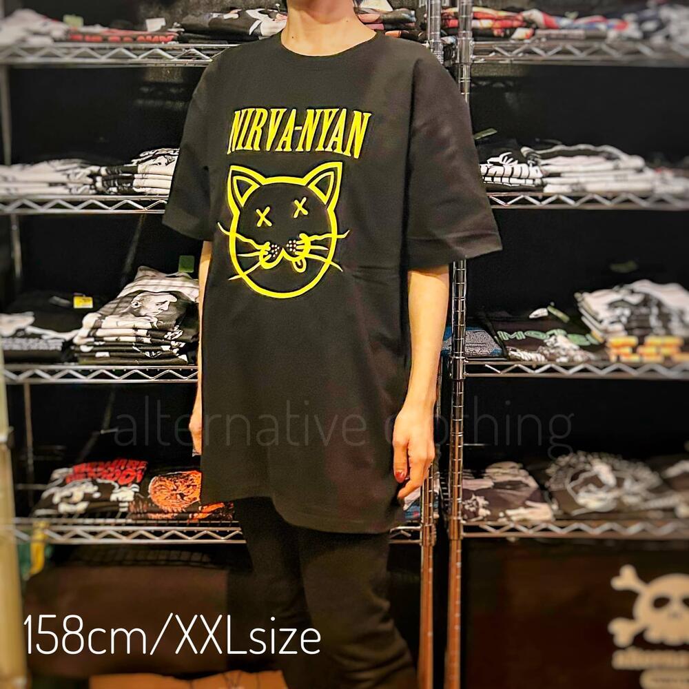 猫 ネコ Tシャツ NIRVANA ニルヴァーニャン 動物 おもしろ パロディ