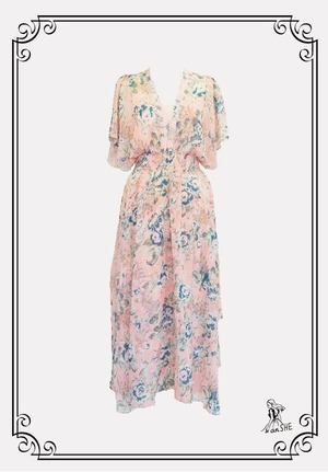 【完売御礼】Resort Style Chiffon Dress / リゾート風花柄シフォンワンピース