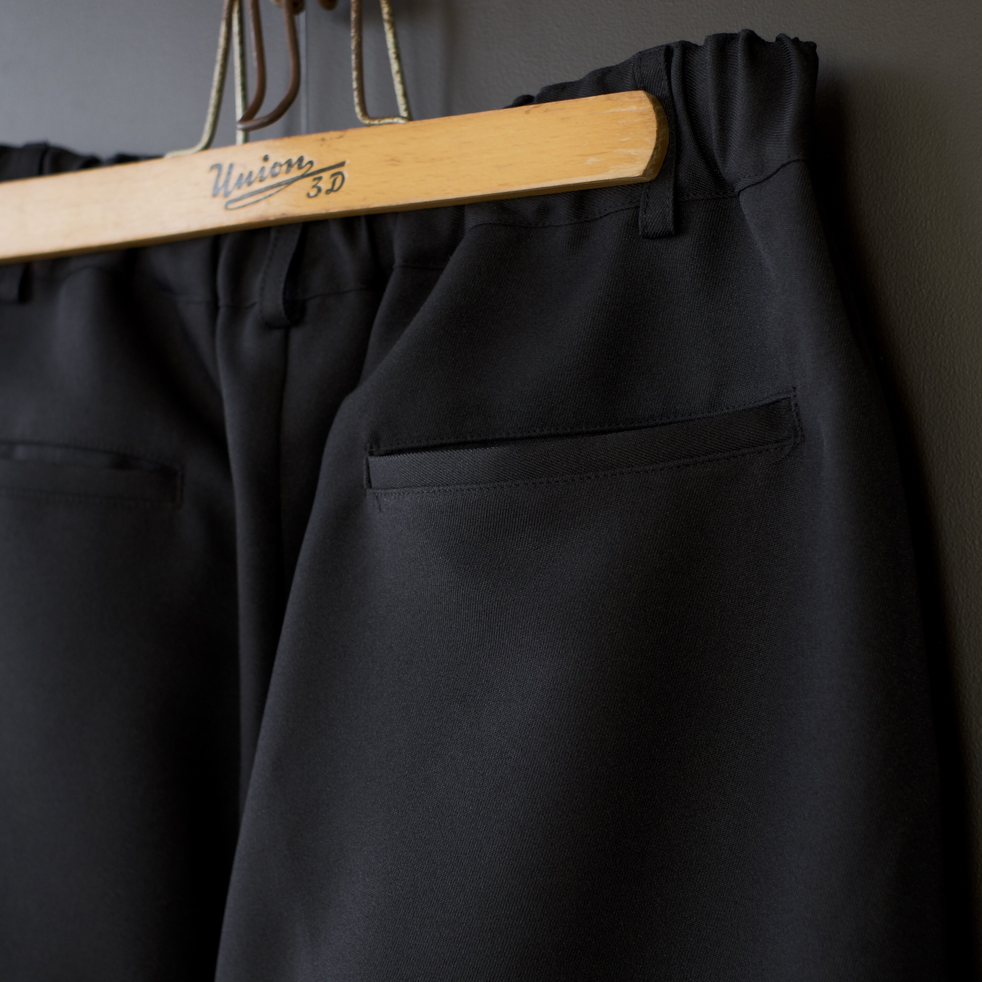 soglia】Center Press Stretch Twill Pants (Black) dros dro