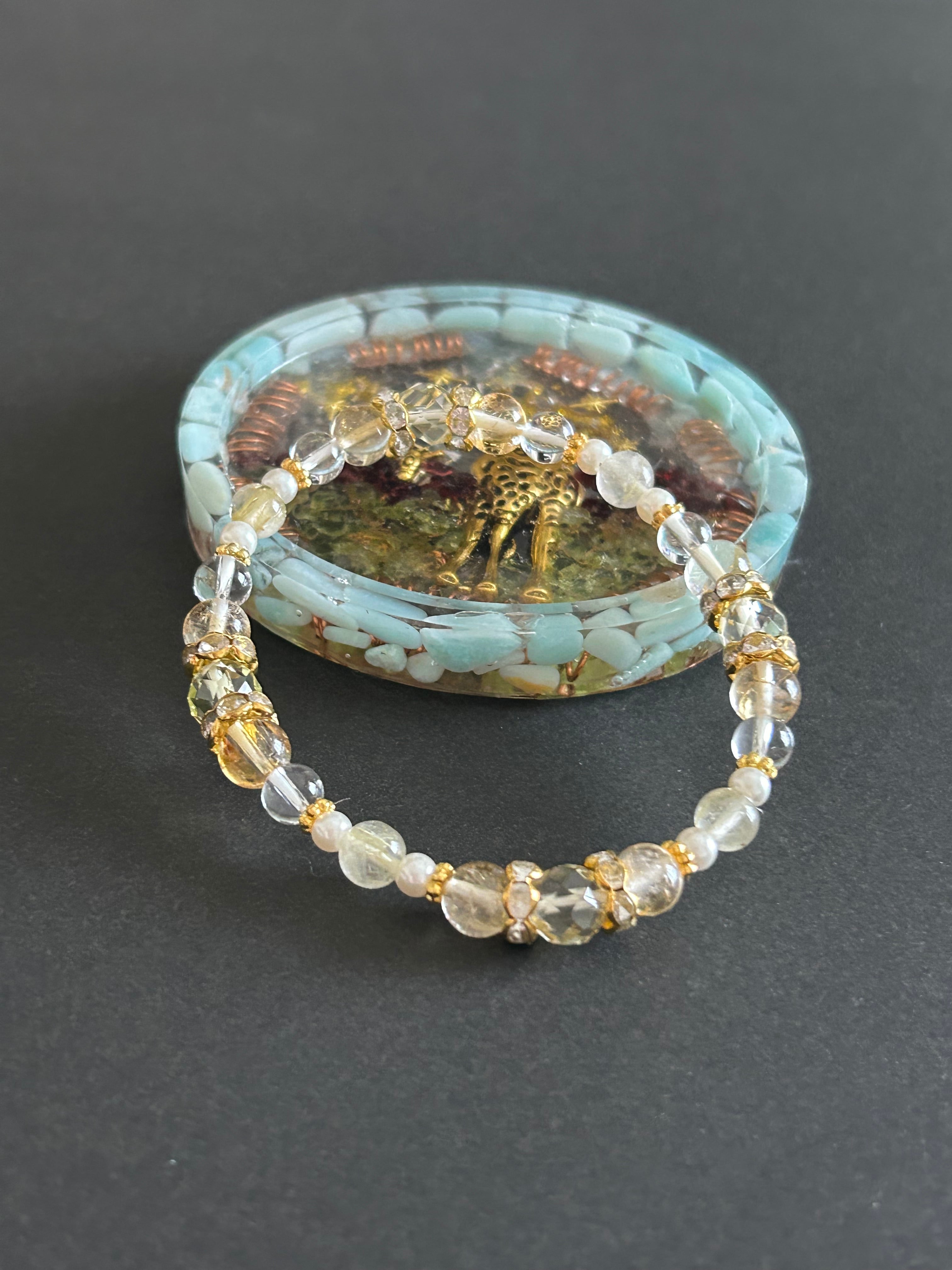 金運重視！ルチル、シトリンブレス内径17.5cm | 天然石•パワーストーン