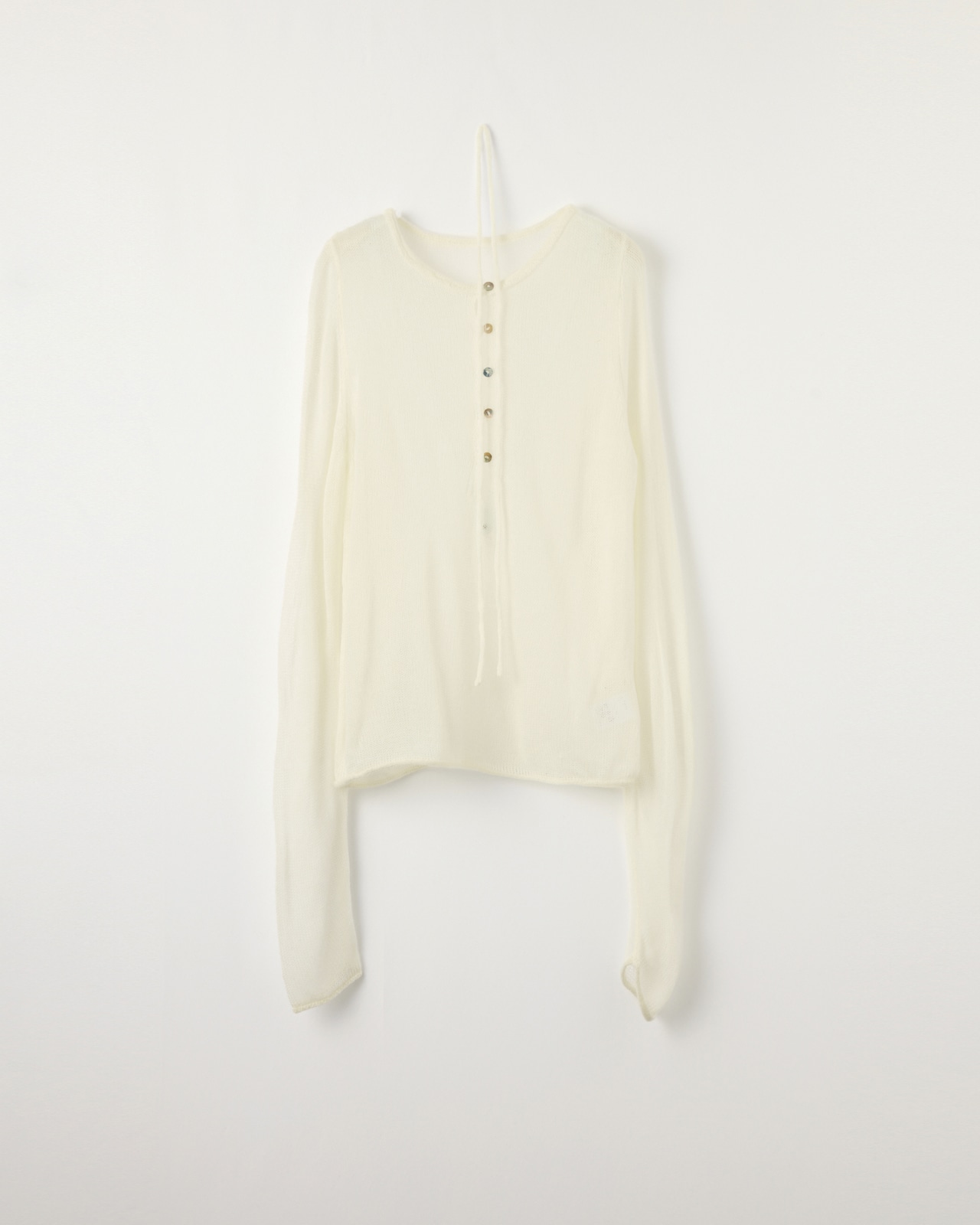DU260704 Sheer Mohair Button Knit【一部予約商品10月中旬】