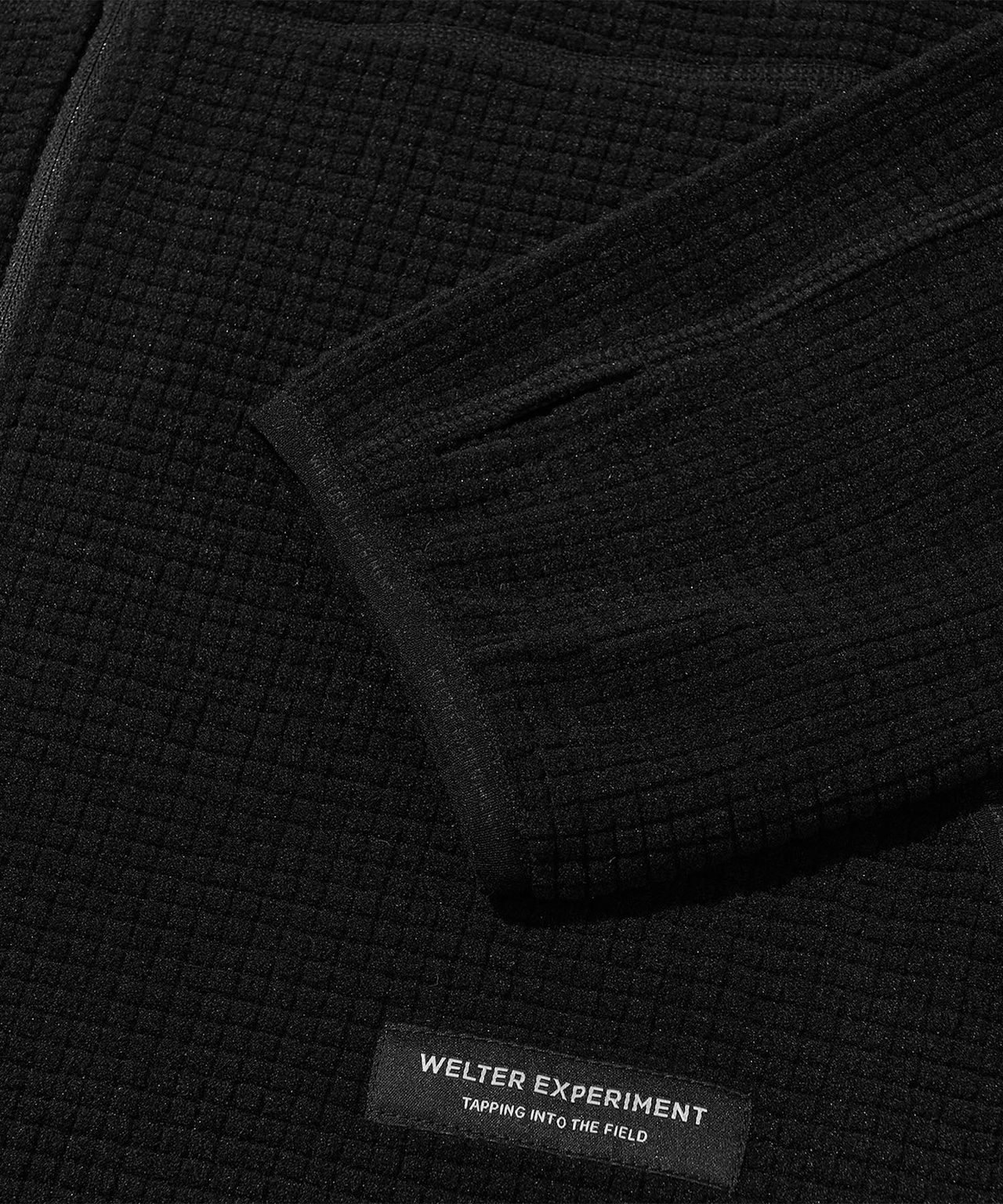 THERMOSQUARE FLEECE ZIP HOODIE_BLACK