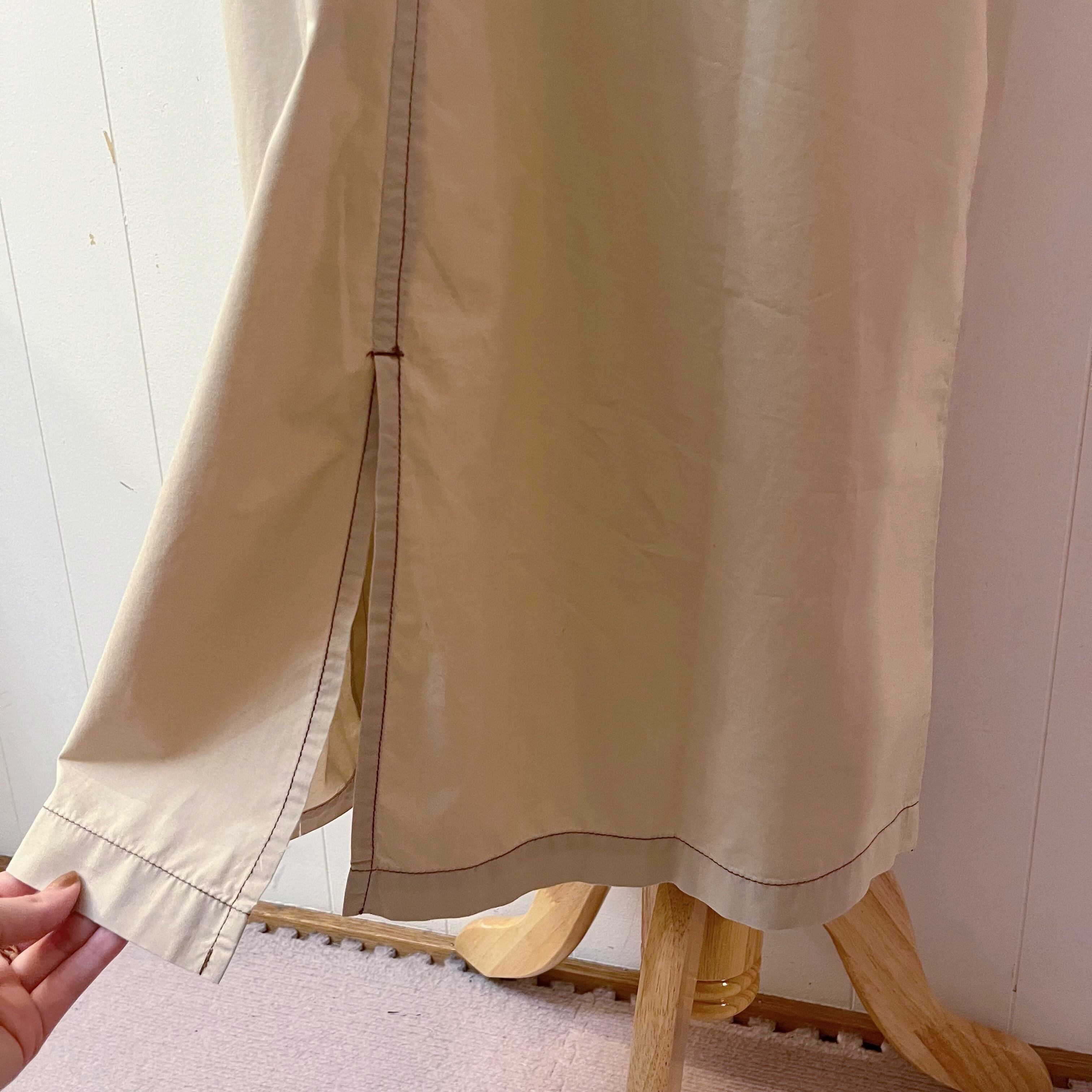 light beige long jumper skirt