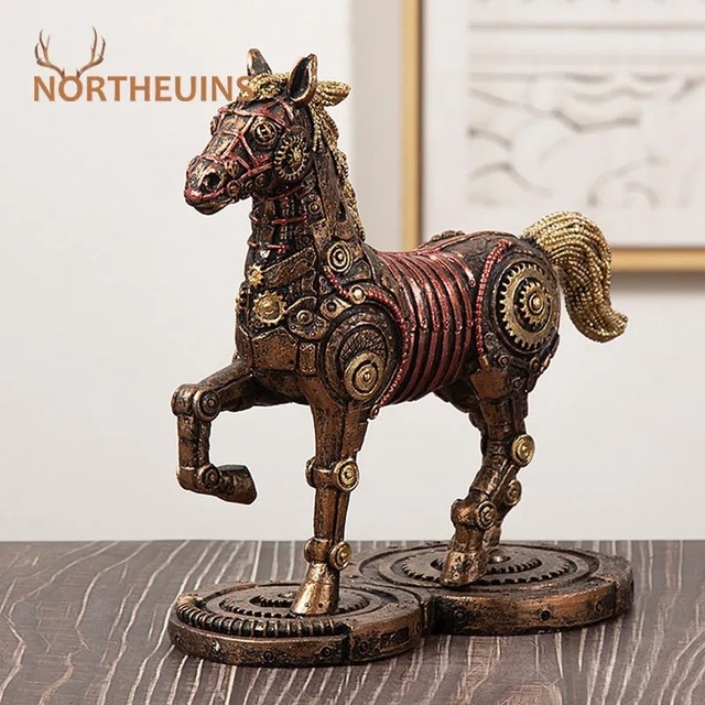 馬 Horse スチームパンク Steampunk メカ フィギュア 置物 オブジェ