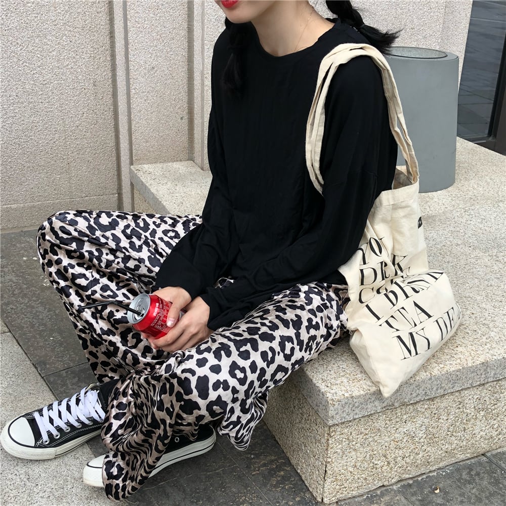 KP213 ストレート XS レオパード 豹柄 ホワイト 白 leopard www