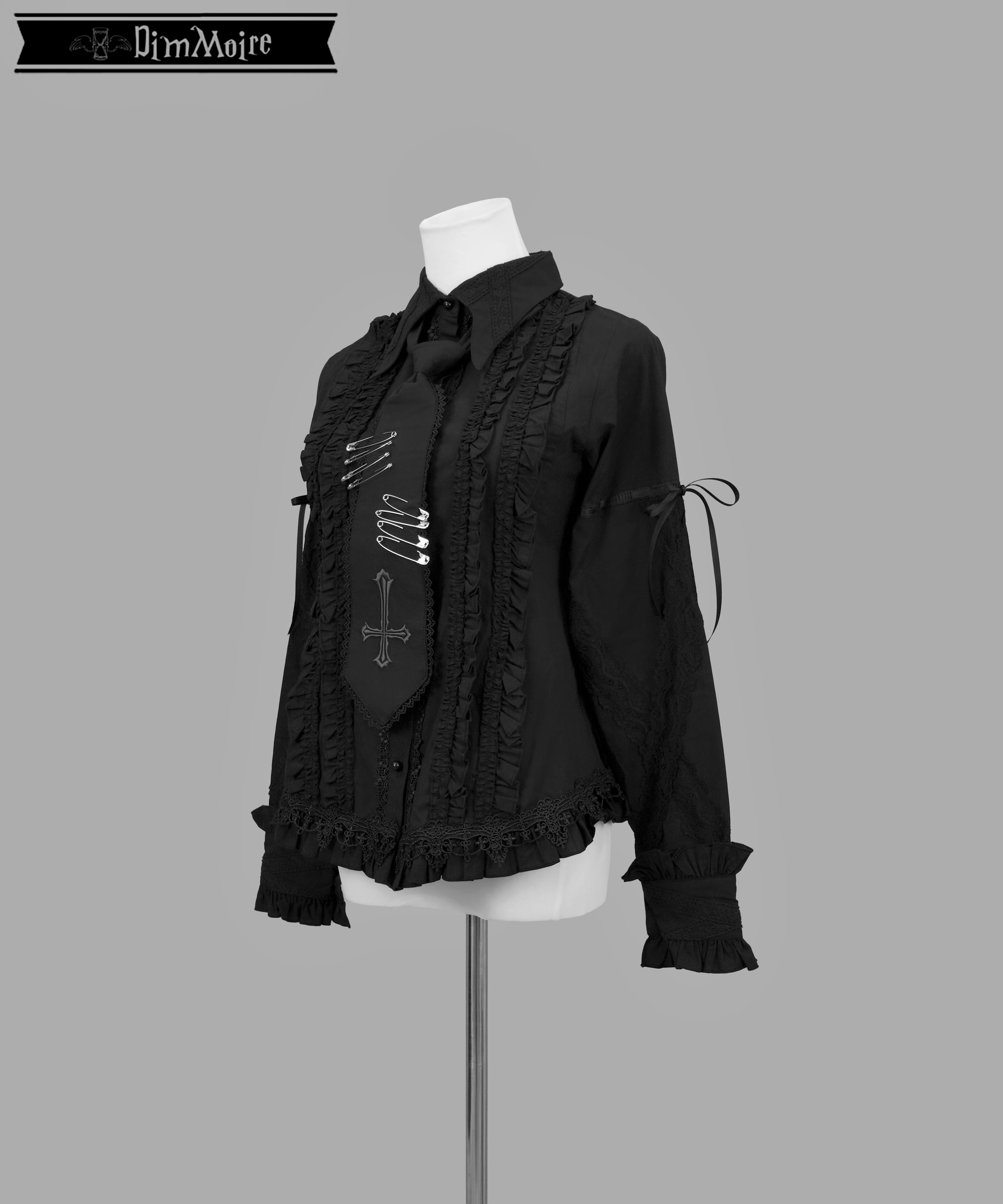 ディムモアール十字架ブラウスブラック