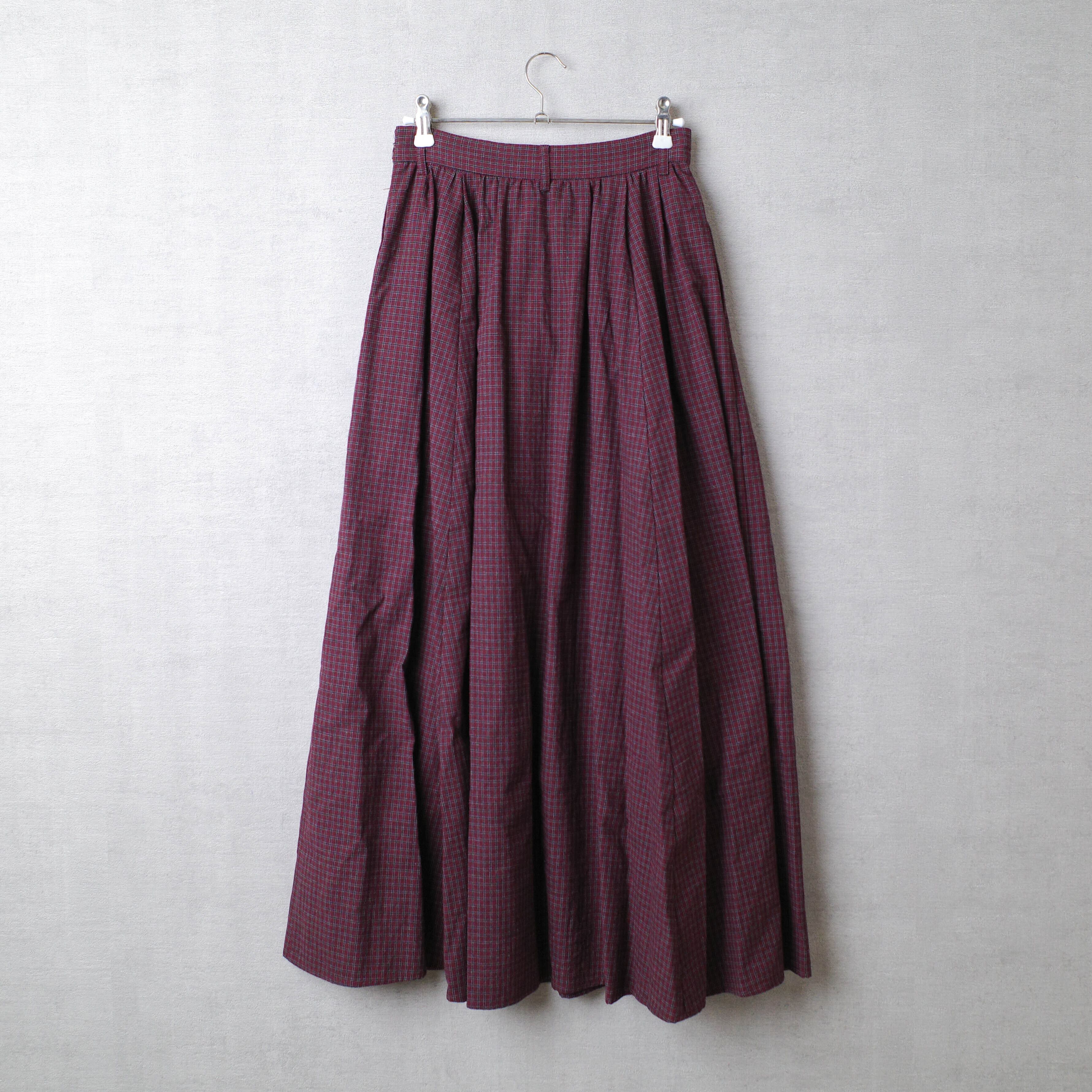 [NEW] CLANE	CHECK FLARE SKIRT 17109-6051